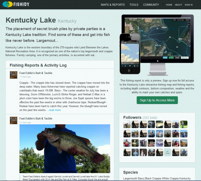 kentucky lake waterway page