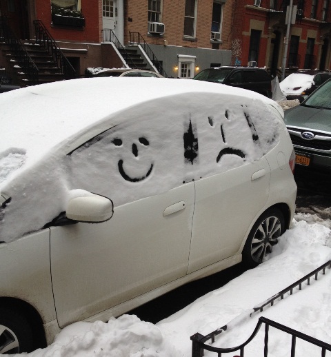 parked car in snow