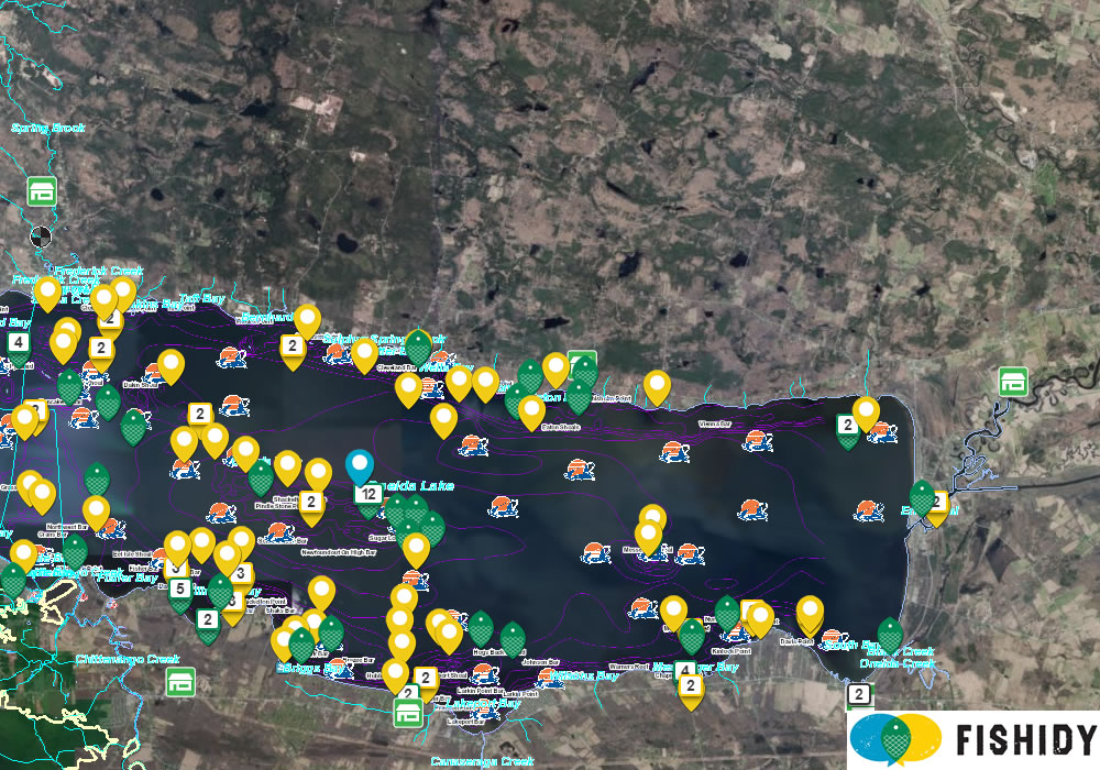 oneida lake fishing map - before