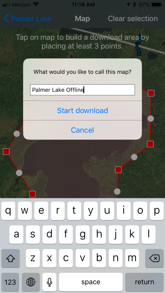 name your offline fishing map