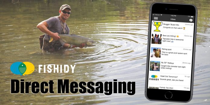 new direct messaging feature on fishidy